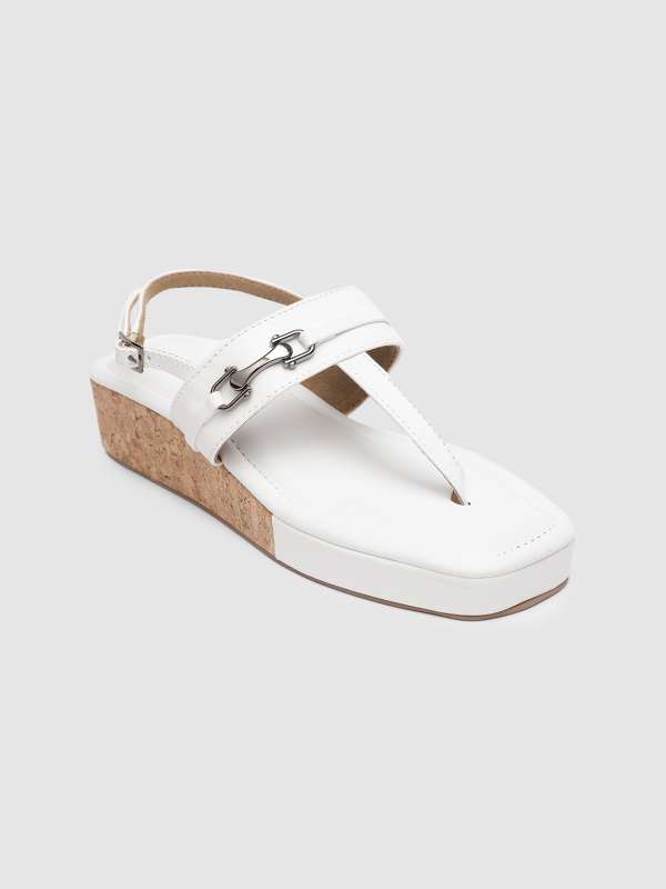 White flat wedges sales