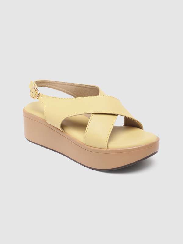 Yellow platform wedges store