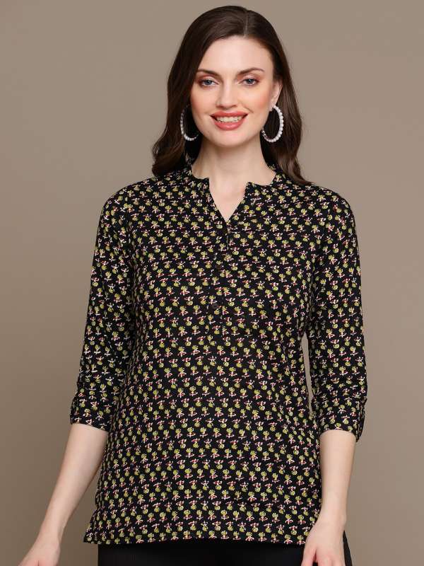 Malhaar Pure Cotton Black Kurti Buy Malhaar Pure Cotton Black Kurti online in India