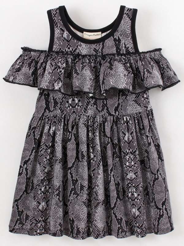 Grey hotsell ruffle dress