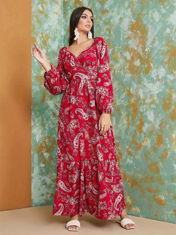 Maxi dresses with long sleeves online shop