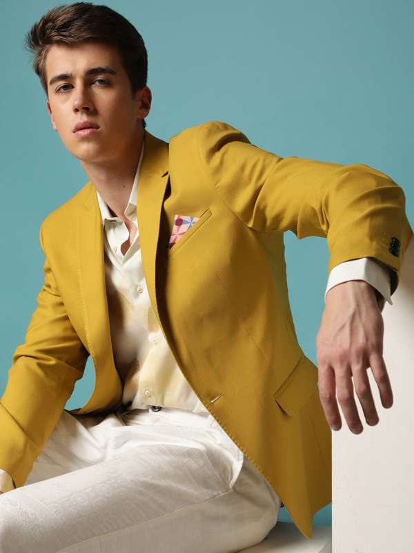 Mustard color blazer cheap