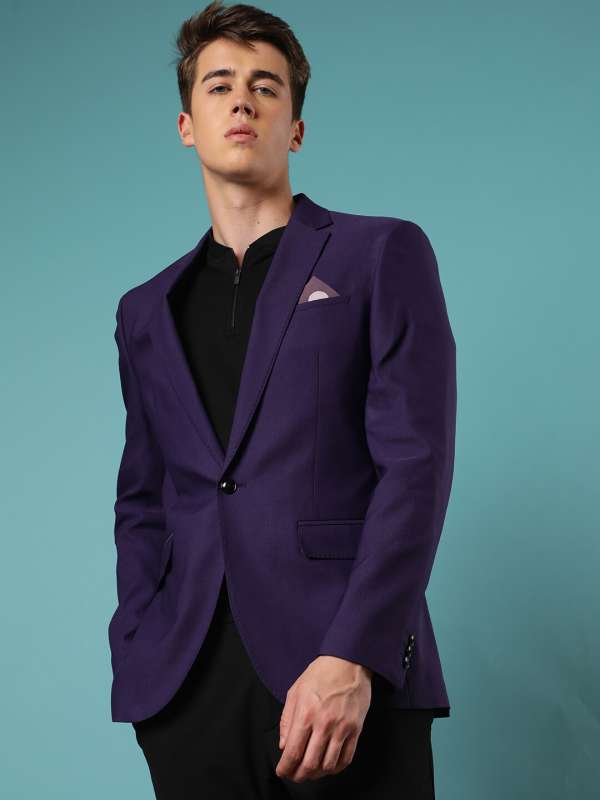 Men Purple Suit Summer Causal Wear Blazer 6 Botton Clsssic Fit Tuxedos  Tailored