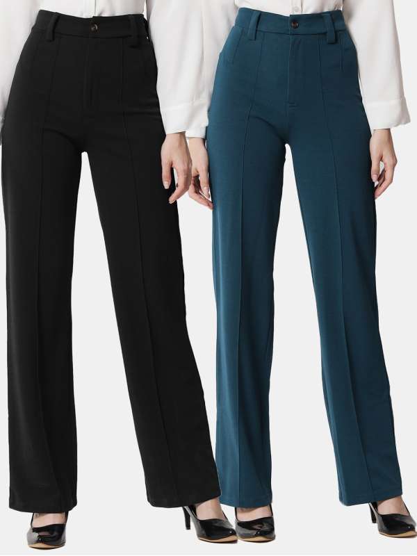 Highwaisted tailored trousers  Dark grey  Ladies  HM IN