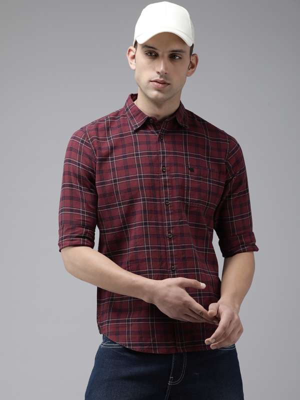Buy Maroon Shirts for Men by THE BEAR HOUSE Online