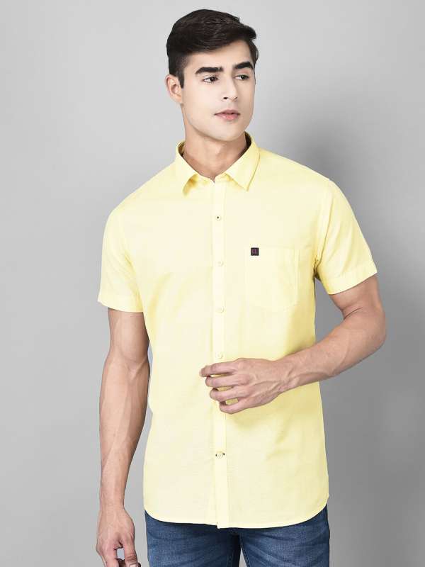 Canary yellow mens dress shirt store