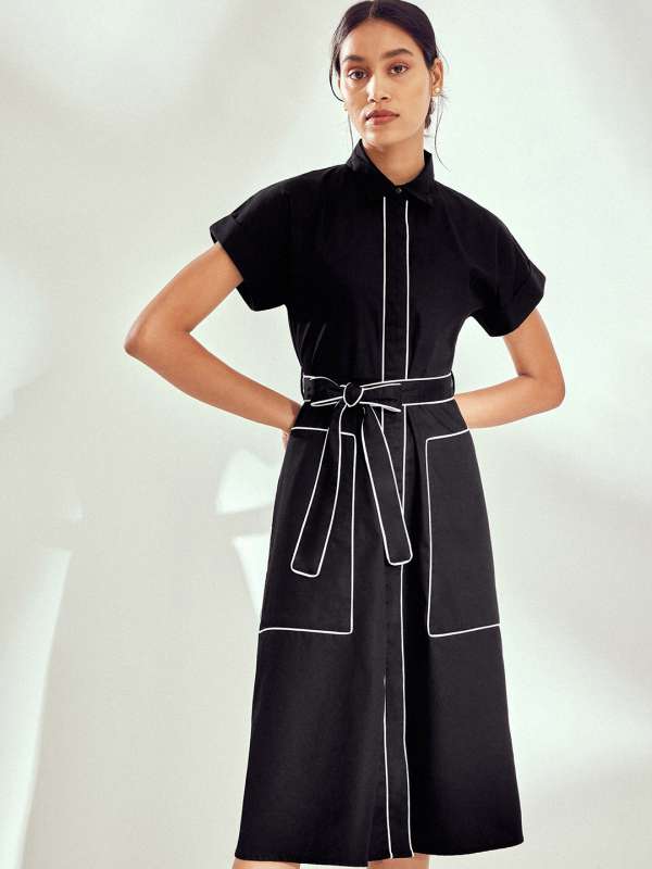 Monochrome shirt dress sales