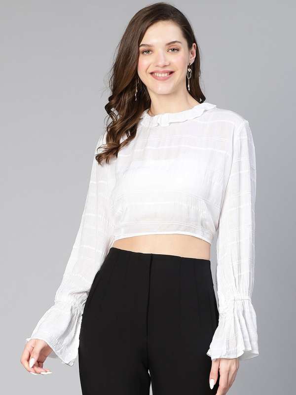 White party wear top on sale