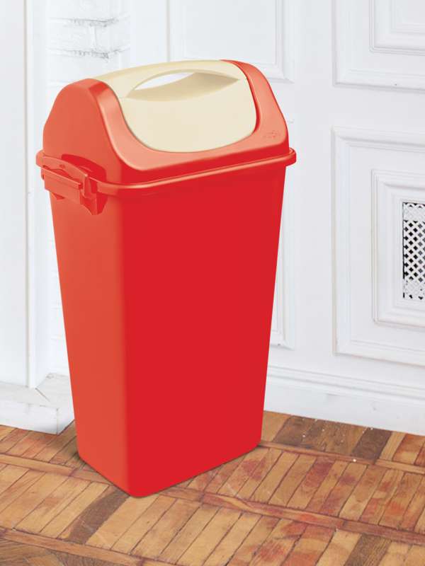 Hi.fancy Trash Can Mini for Flip Lid Garbage Bin Desktop Bedside Plastic Waste Basket for Home Living Room, Pink, Men's, Size: 14
