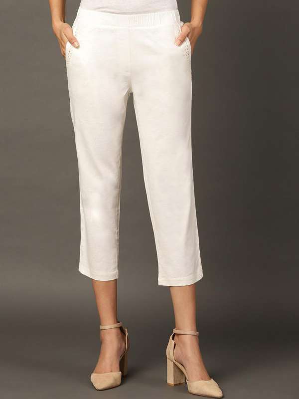Ladies 100 Cotton Cropped Trouser Women 34 Length Shorts UK 10 12 14 16 18  20