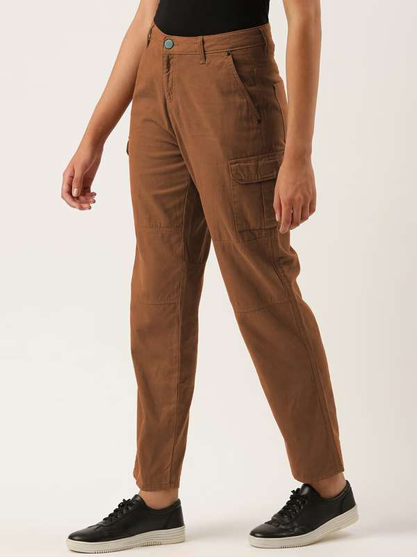 Womens Cargo Tapered Stretch Joggers Ladies Casual Slim Fit Trousers UK 6   16  eBay
