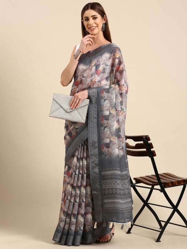 Buy Linen Sarees Online in India Myntra