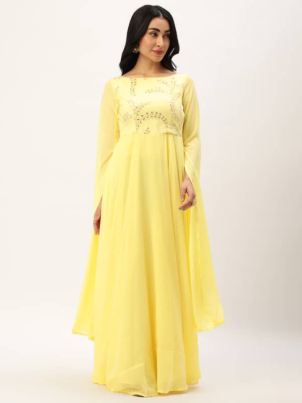 Yellow Gown  Buy Trendy Yellow Gown Online in India  Myntra