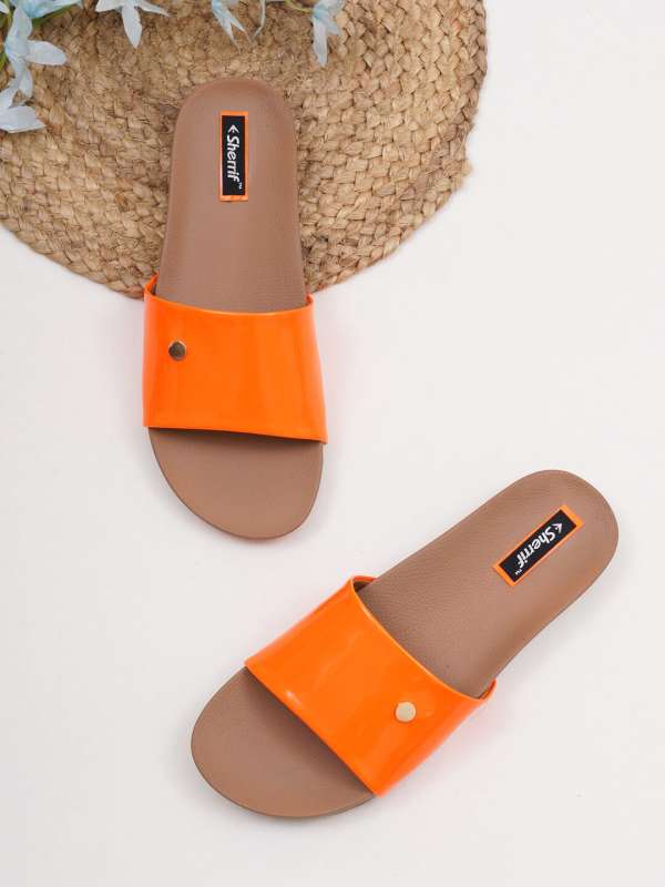 Neon orange sales flip flops