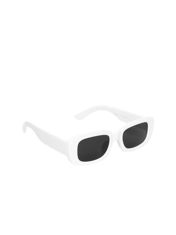 White cheap rectangular sunglasses