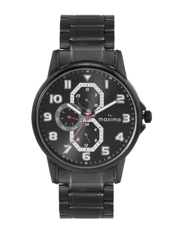 Maxima black outlet chain watches