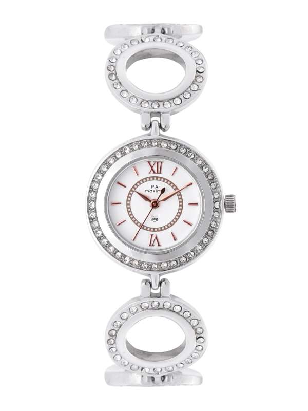Maxima silver chain watches top