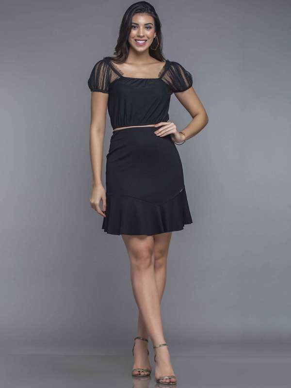 Grey peplum skirt mini discount