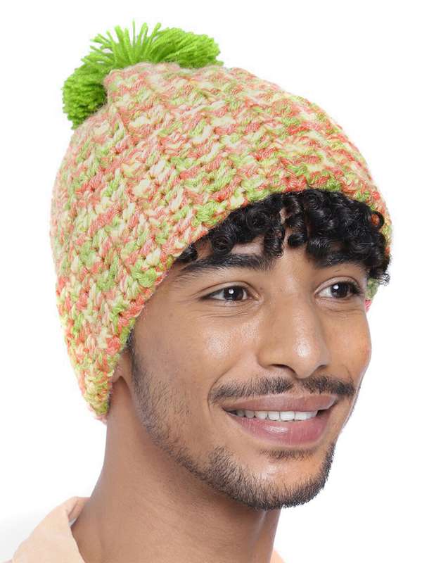 Mens green beanie hat deals