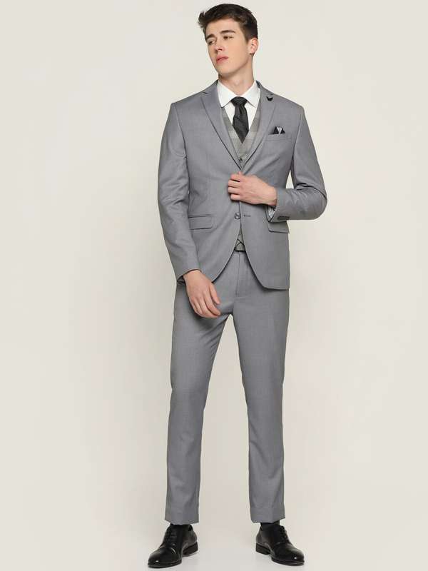 DKNY Slim Fit Suit Trousers Grey 28S