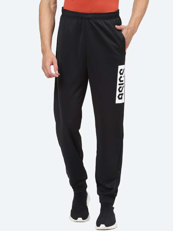 Asics best sale black joggers