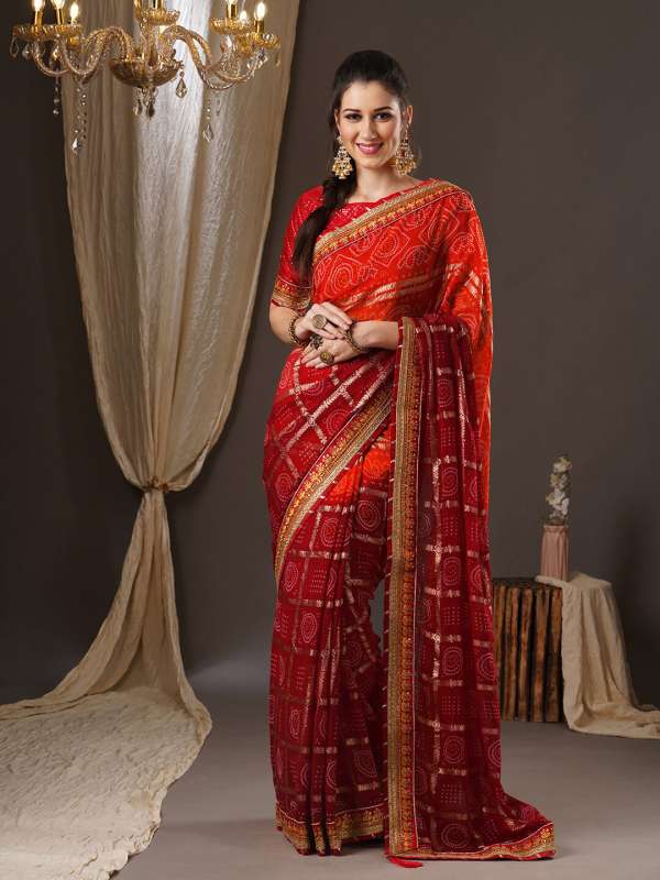 Buy Handcrafted Traditional Bandhani Saree Online in India Myntra