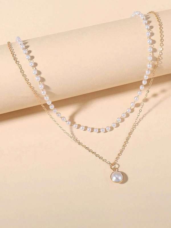 Layered cheap necklace online
