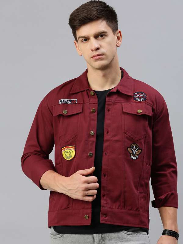 Maroon Jeans Jackets Buy Maroon Jeans Jackets online in India