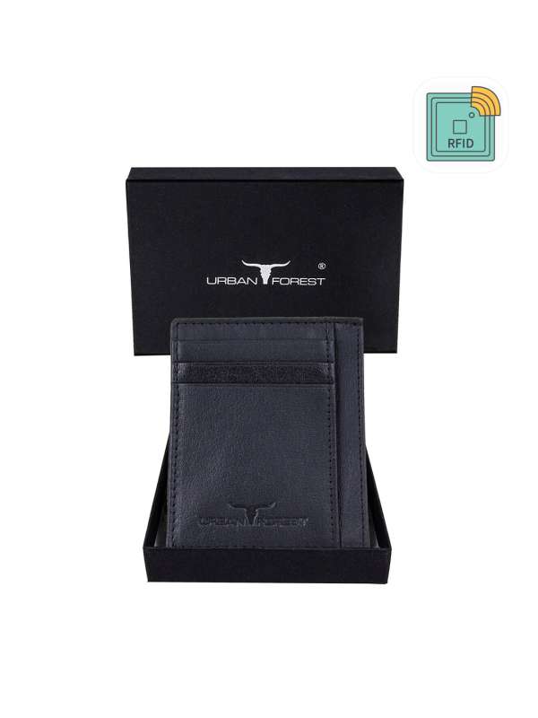 Buy URBAN FOREST Men Textured Leather RFID Card Holder Wallets