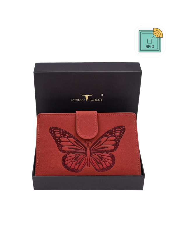 BRAND NEW PREMIUM URBAN FOREST CELIA RED LEATHER WALLET FOR WOMEN