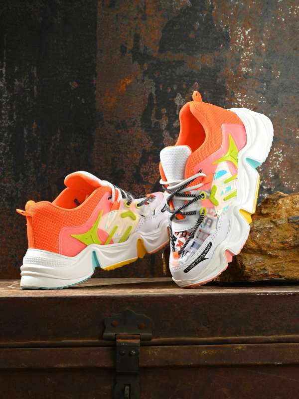 Orange and white sneakers 2025