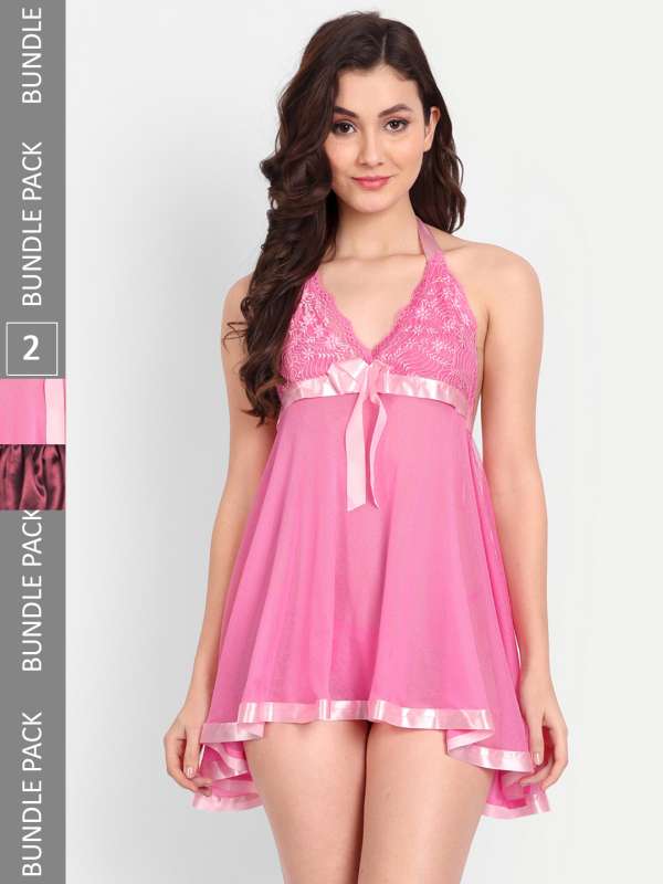Maroon Women Lingerie Nightwear - Buy Maroon Women Lingerie Nightwear  online in India