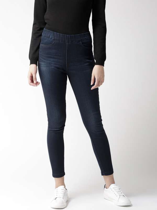 Buy online Dark Blue Solid Jegging from Jeans & jeggings for Women by W for  ₹1010 at 47% off