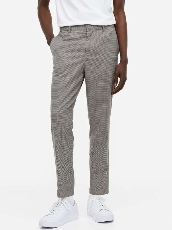 Buy WES Formals by Westside Navy Striped RelaxedFit Trousers for Online   Tata CLiQ