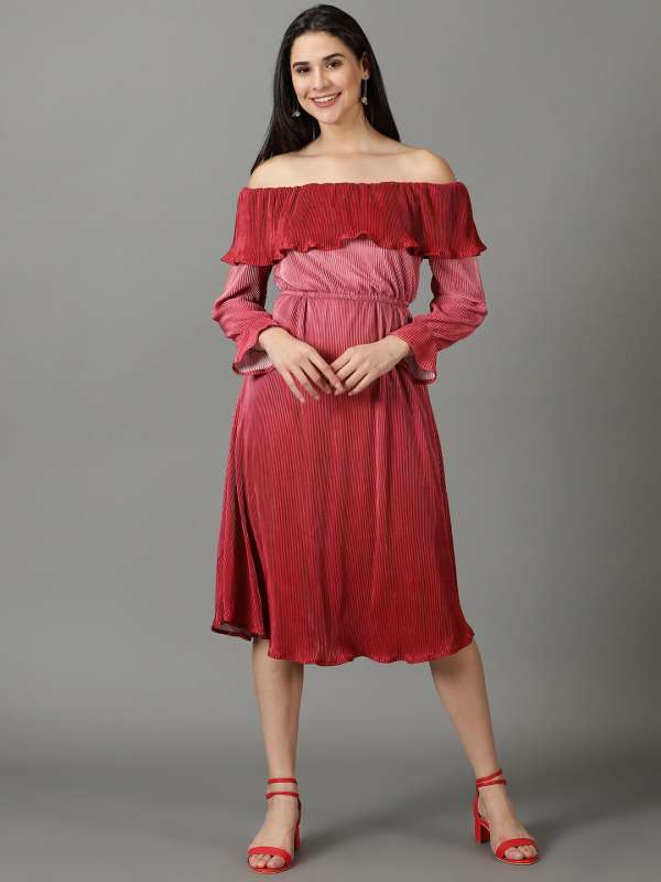 Off shoulder hotsell dress myntra