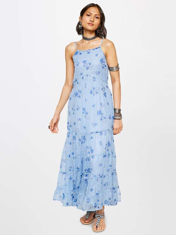 Global desi blue maxi dress sale