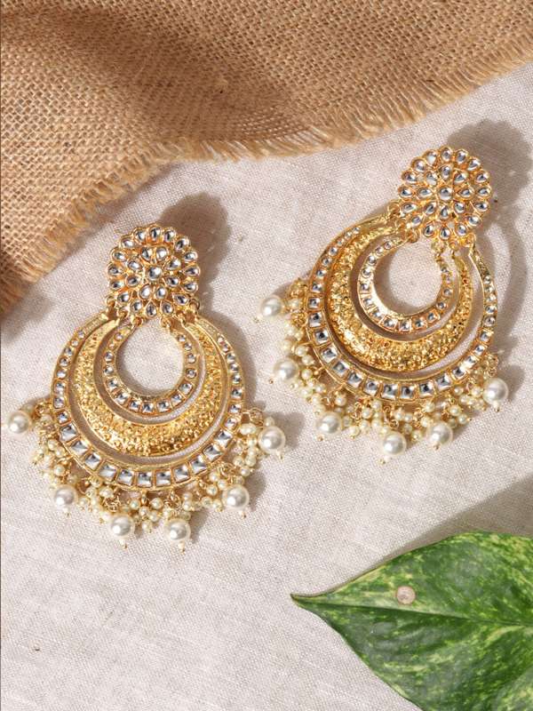 Buy Fashion Latest Design Stylish Party Wear Traditional Pearl Jhumki  Earrings for Women and Girls online  Looksgudin