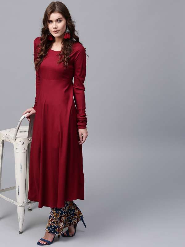 myntra anarkali dress material