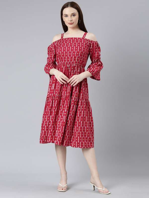 Cold shoulder outlet dress myntra
