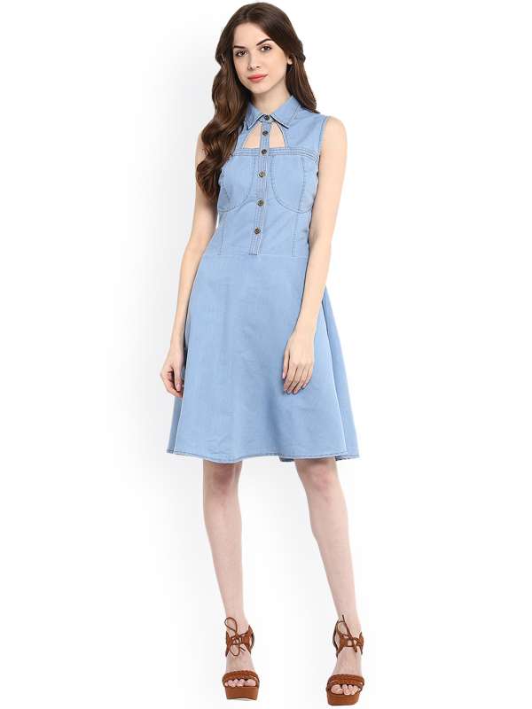 Denim Dresses Buy Denim Dresses Online In India Myntra