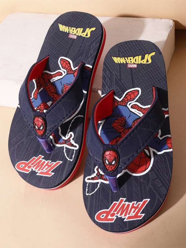 Spider man flip flops store