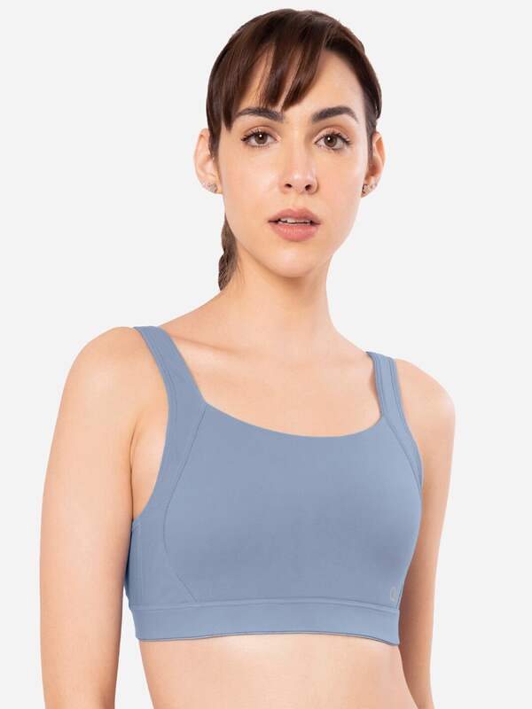Buy Amante Blue Non-Padded Non-Wired Reversible Sports Bra Online