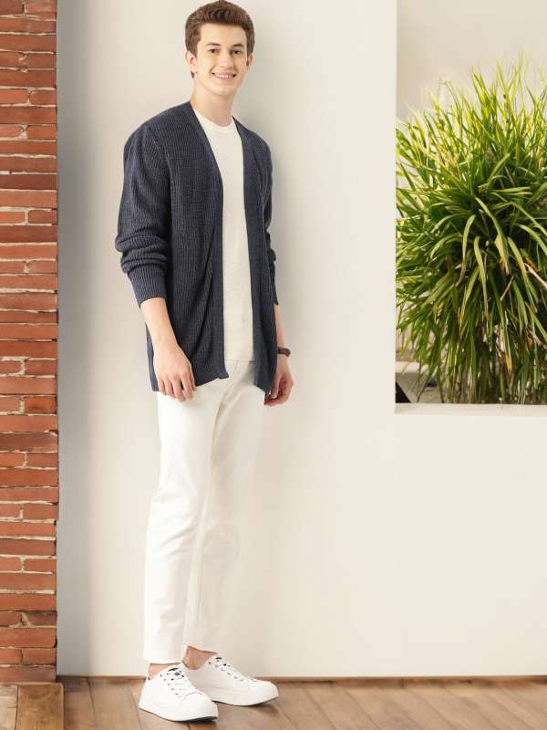 Longline cardigan mens india top