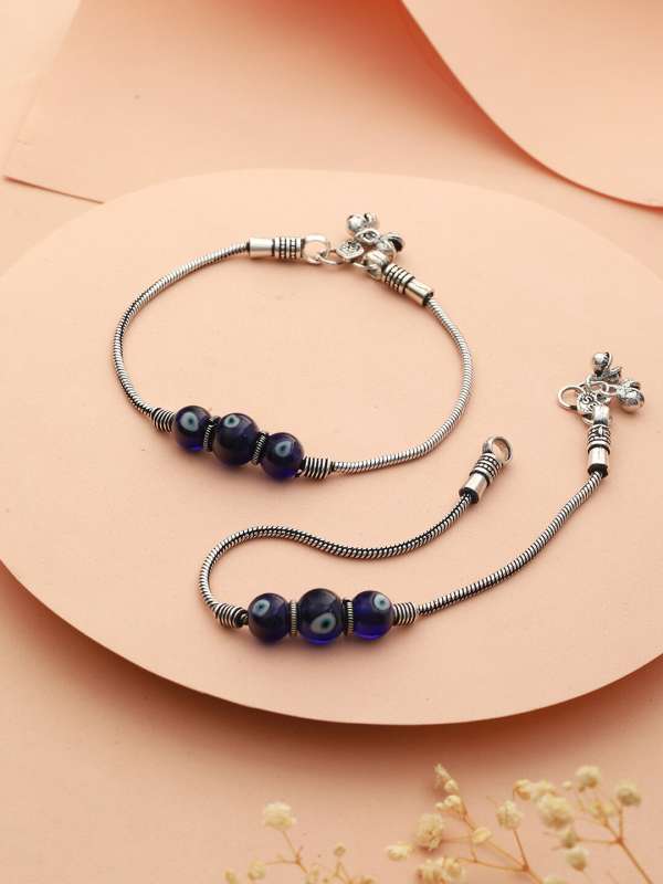 German silver anklets store online