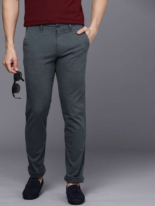 Chicago Gray ChecksPlaid Premium WoolBlend Pant For Men