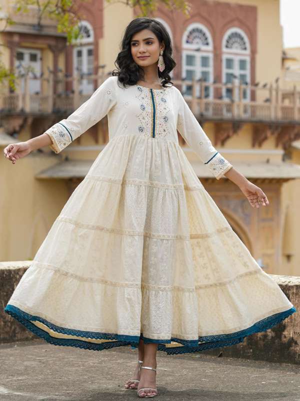 White color maxi dress online