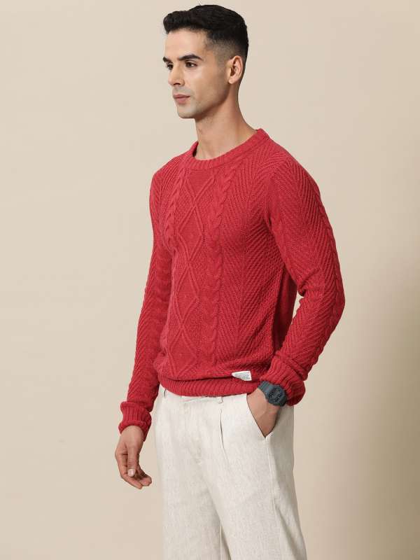 Mens red sweaters online
