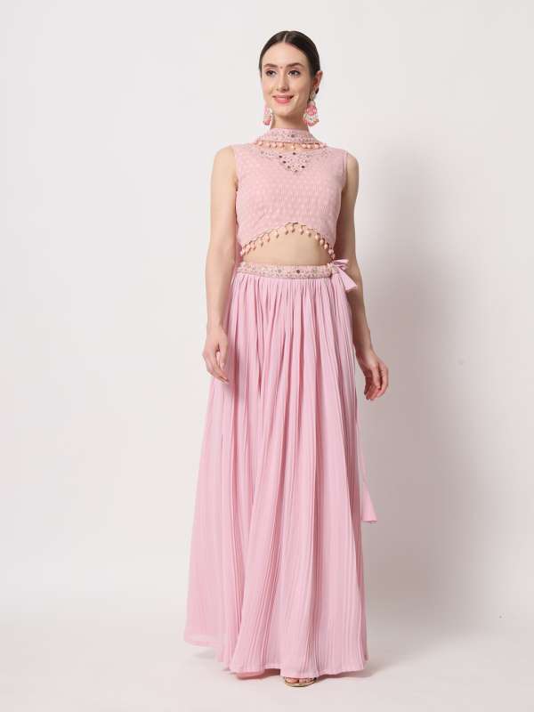 Crop top and lehenga skirt online myntra top