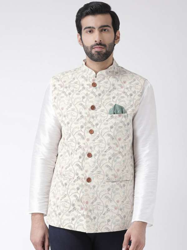 White Nehru Jacket Buy White Nehru Jacket online in India