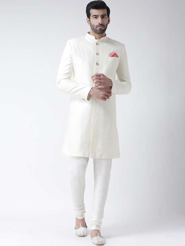 Sherwani shop white colour